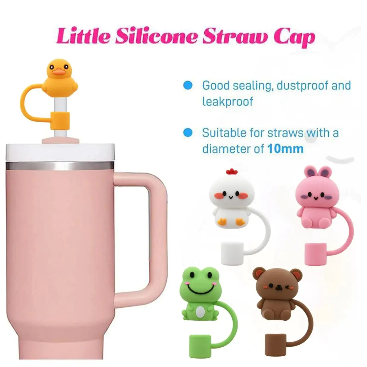 Silicone Straw Cover Cap For Stanley Cup